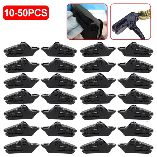 10-50pcs Tarpaulin Clip Tent Canopy Clip Buckle Outdoor Wind Rope Clamps Reusable Awning Mountaineering Camping Accessories New - Outdoor Travel Store
