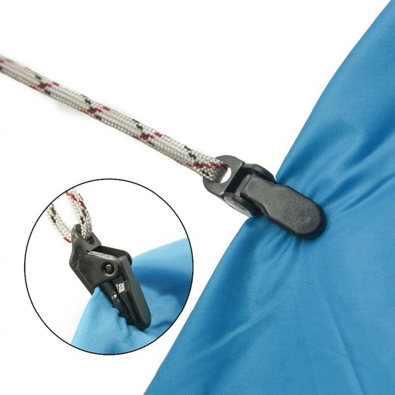 10Pcs/Lot Travel Outdoor Camping Plastic Double Hole Tent Rope Adjustable Buckle Curtain Alligator Clip Purse Tent Accessories - Outdoor Travel Store