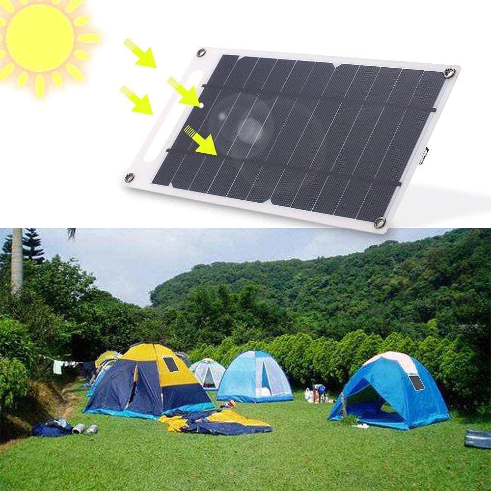 10W Portable Solar Panel 5V Solar Plate with USB Safe Charge Stabilize Battery Charger for Power Bank Phone Outdoor Camping Home - Outdoor Travel Store