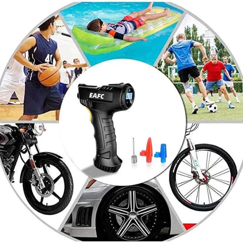 120W Handheld Air Compressor Wireless/Wired Inflatable Pump Portable Air Pump Tire Inflator Digital for Car Bicycle Balls - Outdoor Travel Store