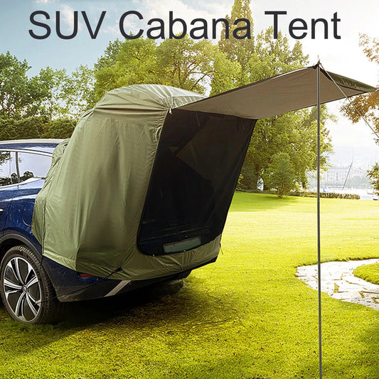 1set Camping Tent Kits SUV Cabana Tent With Awning Shade Large Space Wide Vision Car Tailgate Tear-resistant Tent Rear Tent Atta - Outdoor Travel Store