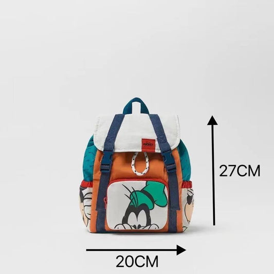 2023 New Children's Bag Disney Donald Duck Mickey Mouse Cartoon Print Kids' Backpack Nylon Skin Contrasting Colors Schoolbags - Outdoor Travel Store