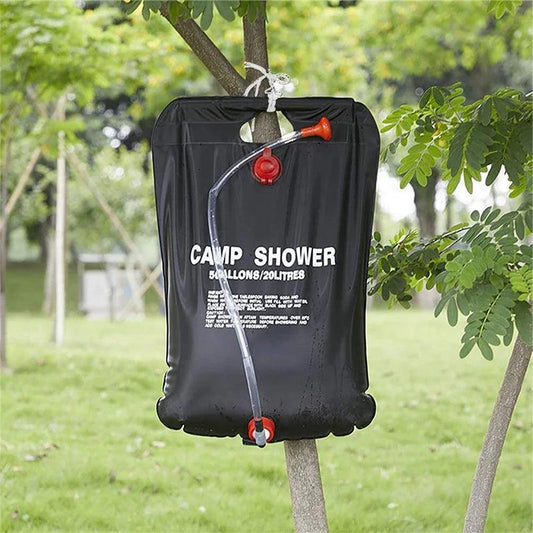 20L Foldable Solar Shower Bag Outdoor Bath Water Bag Camping Sun Compact Heated Water Shower Bags Scrubbing Pool Accessories - Outdoor Travel Store