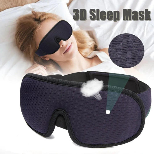 3D Sleep Mask Blindfold Sleeping Aid Eyepatch Eye Cover Sleep Patches Eyeshade Breathable Face Mask Eyemask Health Care for Rest - Outdoor Travel Store