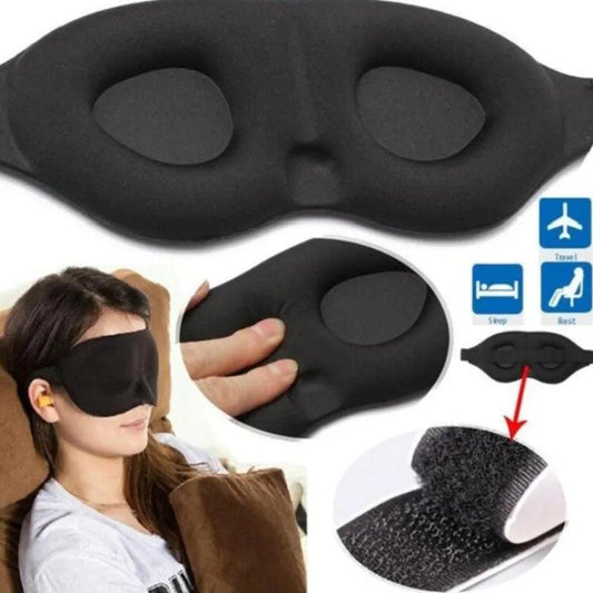 3D Sleeping Eye Mask Travel Rest Aid Eye Cover Patch Paded Soft Sleeping Mask Blindfold Eye Relax Massager - Outdoor Travel Store