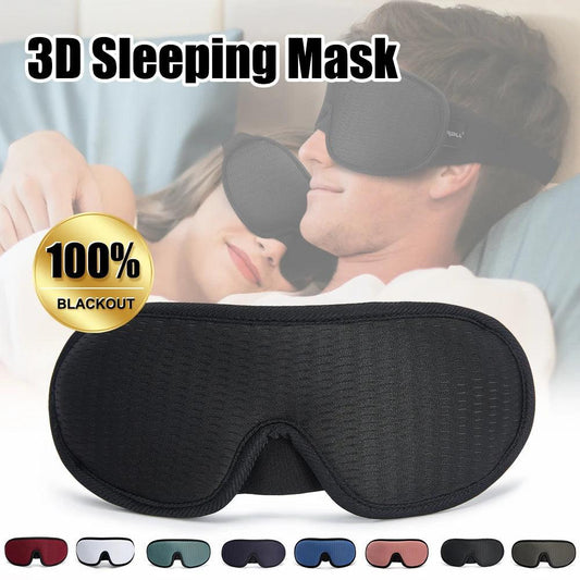 3D Sleeping Mask Block Out Light Soft Padded Sleep Mask For Eyes Slaapmasker Eye Shade Blindfold Sleeping Aid Face Mask Eyepatch - Outdoor Travel Store