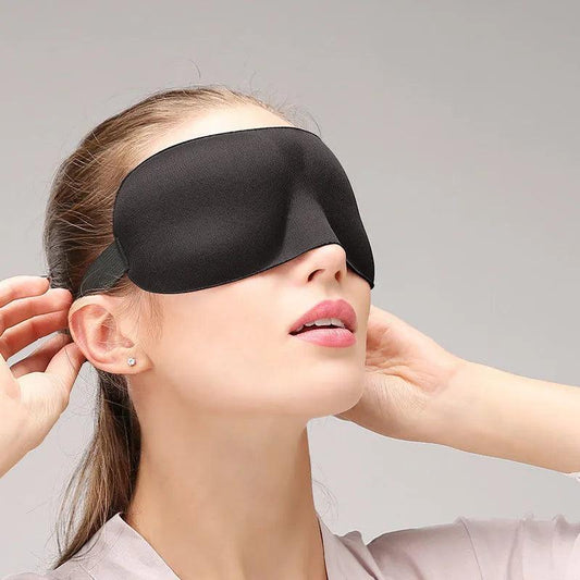 3D Sleeping Mask Eyepatch Block Out Light Soft Paded Sleep Rest Relax Aid Cover Patch Blindfold Face Shade Eyeshade Eyes Patchs - Outdoor Travel Store