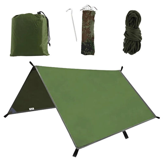 3x3m Car Side Awning Outdoor Camping Tent Tarp Waterproof Picnic Mat with Carrying Bag RainTarp Hammock Canopy Shade Sun Shelter - Outdoor Travel Store
