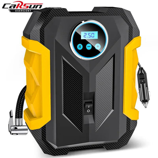 CARSUN Portable Automobile Air Compressor Digital Tire Inflation Pump LED Lamp Tire Compression Pump Compressor For Car Motorcy - Outdoor Travel Store