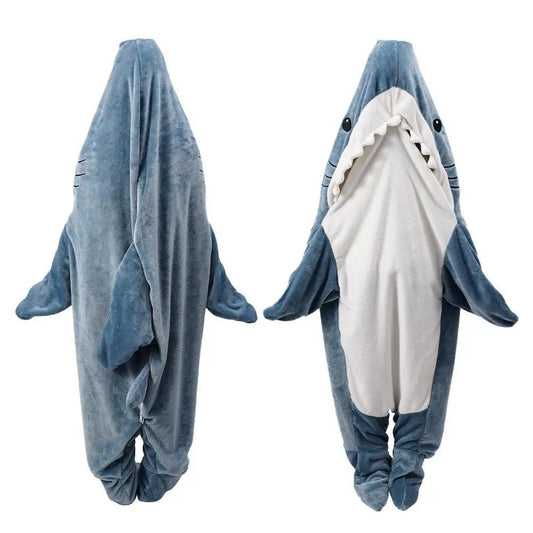 Cartoon Shark Sleeping Bag Pajamas Office Nap Shark Blanket Karakal High Quality Fabric Mermaid Shawl Blanket For Children Adult - Outdoor Travel Store