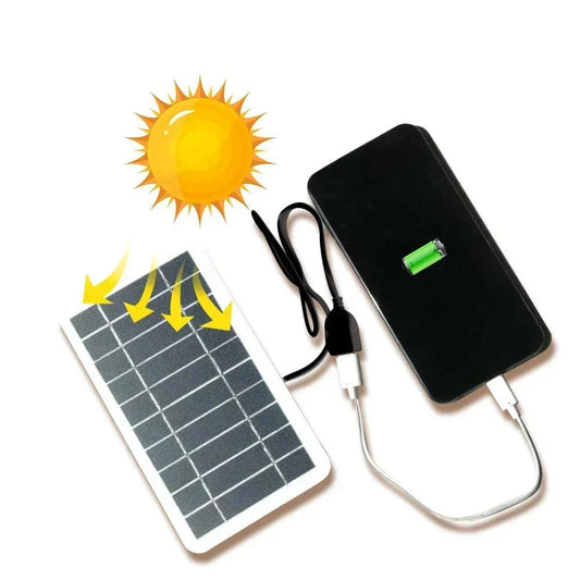 Class A Polysilicon 5V Solar Panel 2W Output USB Outdoor Waterproof Travel Portable Solar Charger for Mobile Phone Charger - Outdoor Travel Store