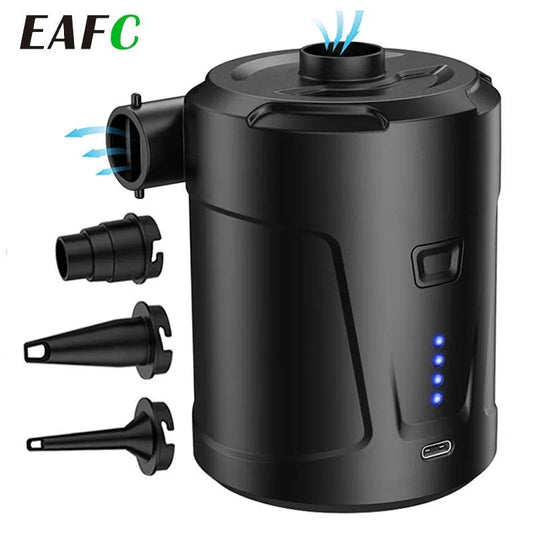 Electric Air Pump Portable Wireless Air Compressor Inflator/Deflator Pumps for Inflatable Cushions Air Beds Boat Swimming Ring - Outdoor Travel Store