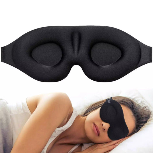Eye Mask for Sleeping 3D Contoured Cup Blindfold Concave Molded Night Sleep Mask Block Out Light with Women Men - Outdoor Travel Store