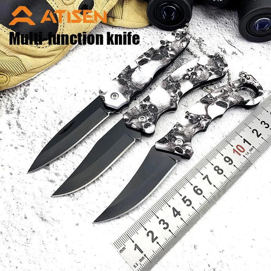 Knife Folding knife Outdoor pocket knife Folding knife Wilderness camping portable stainless steel outdoor knife fruit knife Ver - Outdoor Travel Store