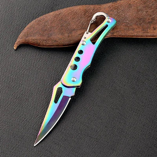 Outdoor Mini Keychain Knife Portable Paring Folding Knife Tactical Survival Knife for Hunting Camping Fishing Fruit Cutting Tool - Outdoor Travel Store
