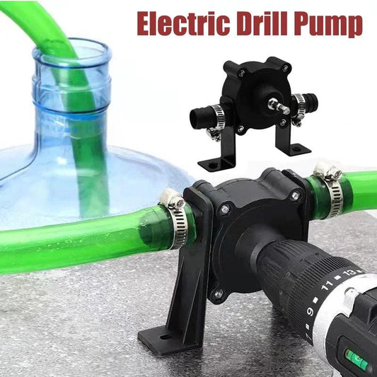 Portable Electric Drill Pump Self Priming Transfer Pumps Oil Fluid Water Pump Portable Round Shank Heavy Duty Self-Priming Hand - Outdoor Travel Store