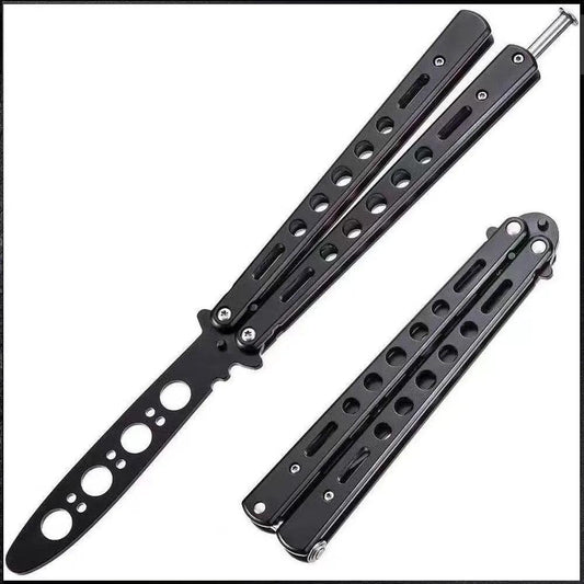 Portable Folding Butterfly Knife Trainer Stainless Steel Pocket Practice Training Tool for Outdoor Games Hand Movements No Edge - Outdoor Travel Store