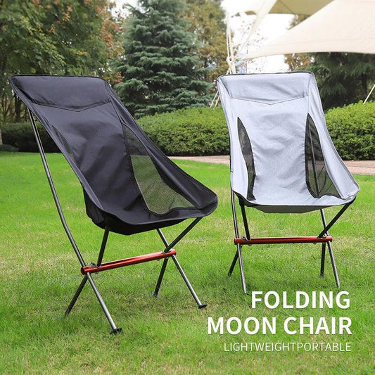 Portable Folding Camping Chair Outdoor Moon Chair Collapsible Foot Stool For Hiking Picnic Fishing Chairs Seat Tools - Outdoor Travel Store
