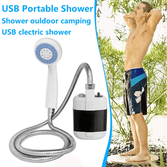 Portable Shower Camping Outdoor Shower Handheld Electric Shower Battery Powered Compact Handheld Rechargeable Camping Showerhead - Outdoor Travel Store