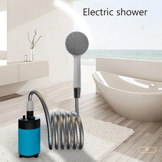 Portable Shower Outdoor Camping Shower Handheld Electric Shower Battery Powered Compact Handheld Rechargeable Camping Showerhead - Outdoor Travel Store