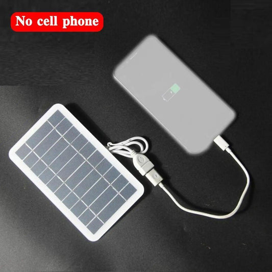 Portable Solar Panel 5V 2W Solar Plate with USB Safe Charge Stabilize Battery Charger for Power Bank Phone Outdoor Camping Home - Outdoor Travel Store