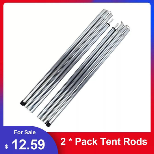 Tent Rods Outdoor Camping Tent Equipment Canopy Tarp Poles Canopy Support Rods Iron Canopy Awning Frame Camping Tent Accessories - Outdoor Travel Store