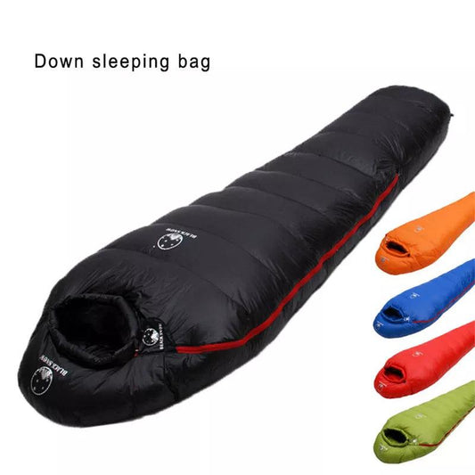 Very Warm White Goose Down Filled Adult Mummy Style Sleeping Bag Fit for Winter Thermal 4 Kinds of Thickness Camping Travel - Outdoor Travel Store